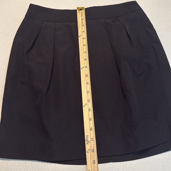 Banana Republic Rear Zipper Detail Pleated Lined Mini Skirt in Black Size 4 - Picture 4 of 9
